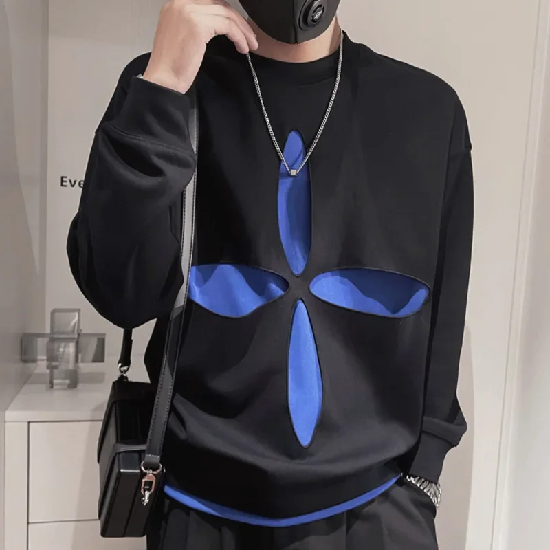 Contrasting Color Hole Flowers Mens Sweatshirt Mens Clothes British Style Sweatshirts Mens Fashion Hoodie Slim Fit Designer
Contrasting Color Hole Flowers Mens Sweatshirt Mens Clothes British Style Sweatshirts Mens Fashion Hoodie Slim Fit Designer