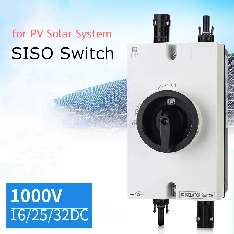 IP66 Waterproof SISO DC1000V 32A Isolation Switch with Connector 3P DC Isolator Transfer Switch for Solar PV System
IP66 Waterproof SISO DC1000V 32A Isolation Switch with Connector 3P DC Isolator Transfer Switch for Solar PV System