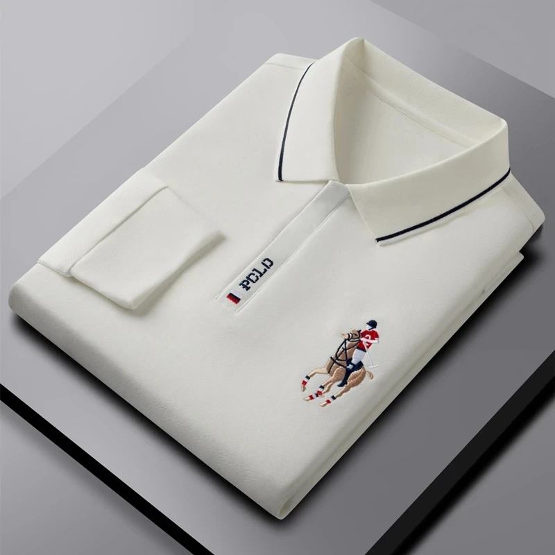 High end 100% cotton men's polo shirt brand logo embroidery new long sleeve T-shirt spring and autumn fashion casual men's wear
High end 100% cotton men's polo shirt brand logo embroidery new long sleeve T-shirt spring and autumn fashion casual men's wear