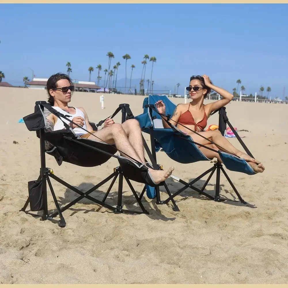 Double Hammock Camping Chair with Detachable Footrest, Sturdy Frame, Padded Seat, and Large Cup Holders, Supports 300 LBS
Double Hammock Camping Chair with Detachable Footrest, Sturdy Frame, Padded Seat, and Large Cup Holders, Supports 300 LBS