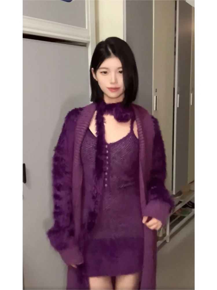 Soft Purple Flowered Thickened Knitted Sweater Coat Women's Early Spring Loose Long Cardigan Top Commute Style Autumn Winter
Soft Purple Flowered Thickened Knitted Sweater Coat Women's Early Spring Loose Long Cardigan Top Commute Style Autumn Winter