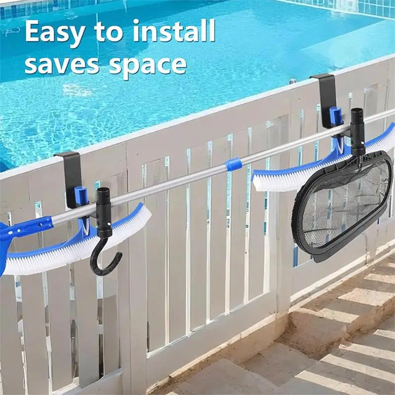 Pool Pole Hook Set Of 2 Pool Equipment Hooks Heavy Duty Weather-Resistant Multi-purpose Poolside Storage For Cleaning Tools
Pool Pole Hook Set Of 2 Pool Equipment Hooks Heavy Duty Weather-Resistant Multi-purpose Poolside Storage For Cleaning Tools