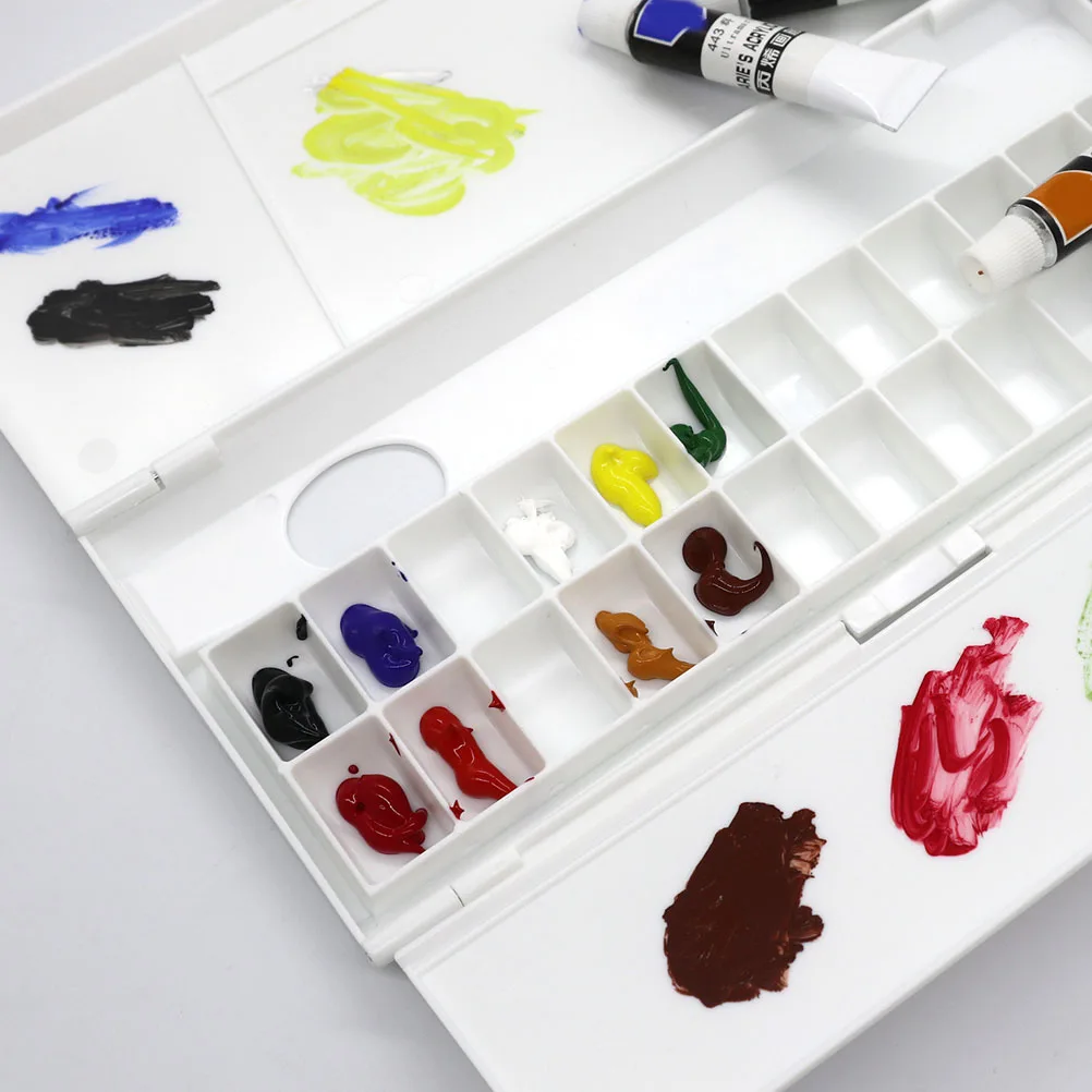 Portable Watercolor Palette Box Empty Case Compartments Mixing Paints Travel Art Clamshell Easy Open Close Firm Non Penetration
Portable Watercolor Palette Box Empty Case Compartments Mixing Paints Travel Art Clamshell Easy Open Close Firm Non Penetration