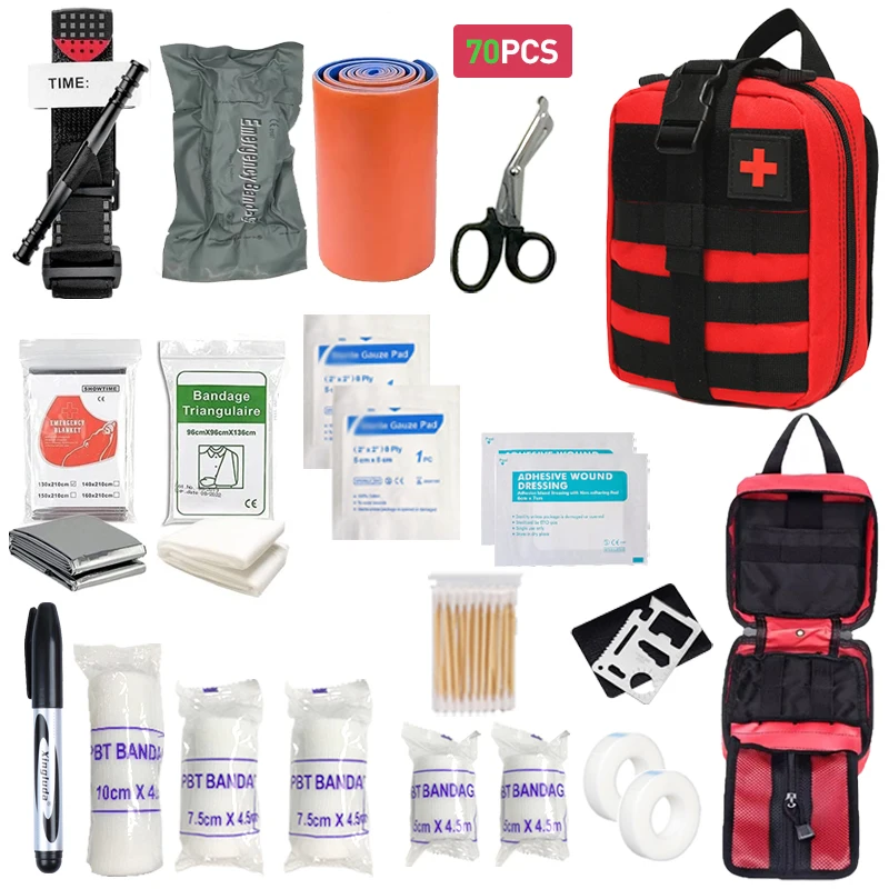 Universal first aid kit for home, school, outdoor activities, hiking, car trips and camping,including scissors, thermal blanket
Universal first aid kit for home, school, outdoor activities, hiking, car trips and camping,including scissors, thermal blanket