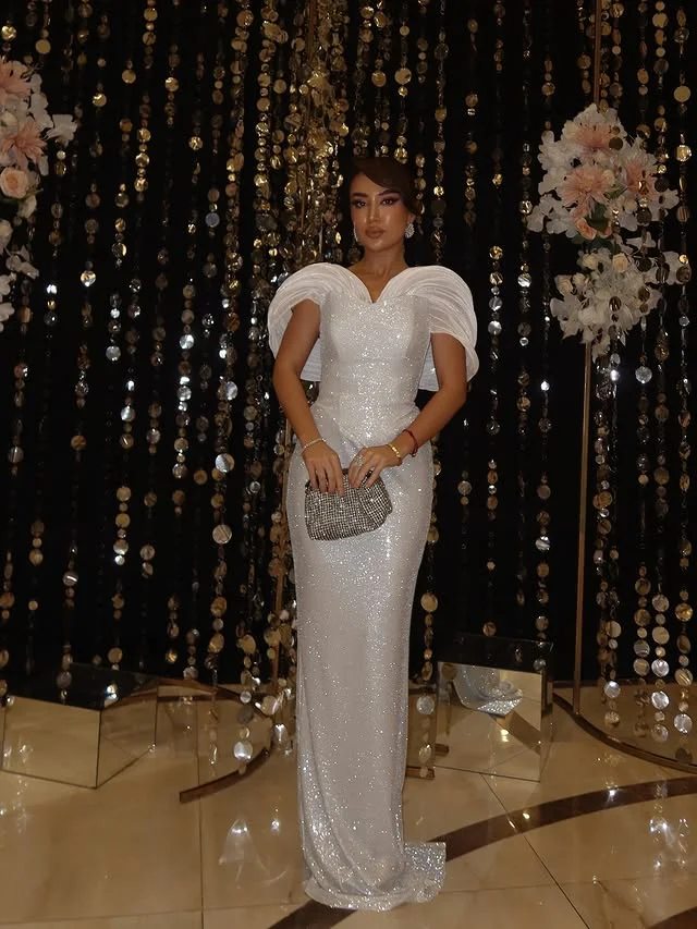 Aenyrst Elegant Luxurious White Exquisite Party Dresses Mermaid Formal Occasion V-Neck Prom Gowns Customized robe ete
Aenyrst Elegant Luxurious White Exquisite Party Dresses Mermaid Formal Occasion V-Neck Prom Gowns Customized robe ete