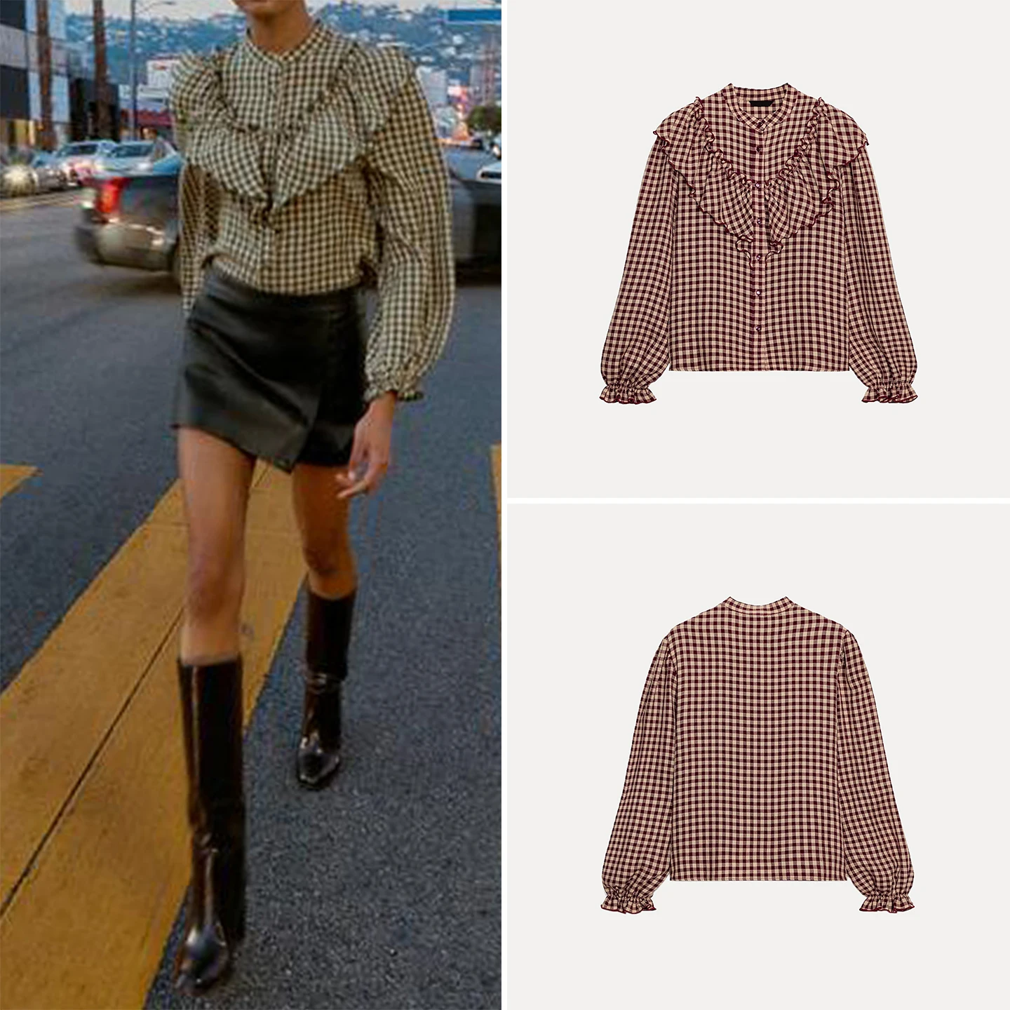 Faionable Decorative Plaid irt Layered Design Ele Personali Women's Clothing Winter 2025 Z Brand Long Sve
Faionable Decorative Plaid irt Layered Design Ele Personali Women's Clothing Winter 2025 Z Brand Long Sve