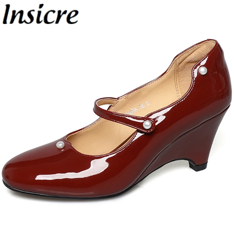 Новые женские туфли Insicre 2026: лакированные, с круглым носком, на толстом каблуке-танкетке, с пряжкой, ручной работы, весенние, в стиле Мэри Джейн
Новые женские туфли Insicre 2026: лакированные, с круглым носком, на толстом каблуке-танкетке, с пряжкой, ручной работы, весенние, в стиле Мэри Джейн