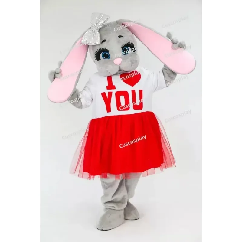 Christmas Red Dress Love Grey Rabbit Mascot Costume Character Amusement Parkfunfair Animation Fancy Dress Halloween Party
Christmas Red Dress Love Grey Rabbit Mascot Costume Character Amusement Parkfunfair Animation Fancy Dress Halloween Party