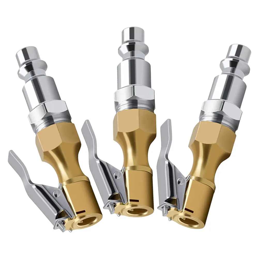 3 Pcs Quick Connect Male Head Tire Inflator Nozzle Adapter Golden Color inflation Connector Clip Attachment Versatile Use
3 Pcs Quick Connect Male Head Tire Inflator Nozzle Adapter Golden Color inflation Connector Clip Attachment Versatile Use
