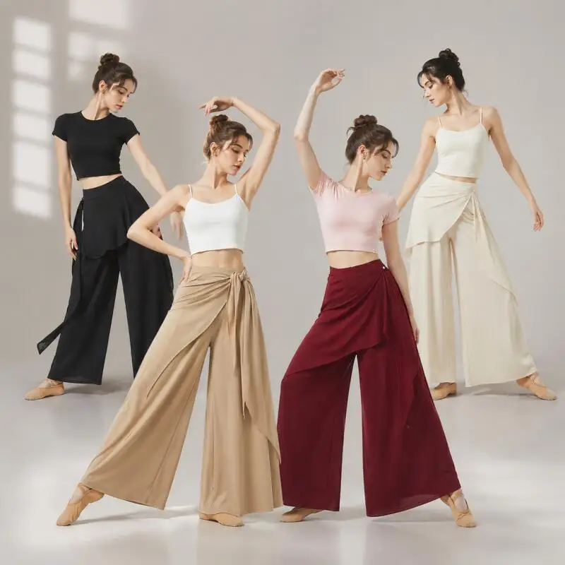 Loose Wrap Waist Wide Leg Dance Pants High Waist Flowy Yoga Trousers For Women Solid Color Palazzo Pants For Ballet Practice
Loose Wrap Waist Wide Leg Dance Pants High Waist Flowy Yoga Trousers For Women Solid Color Palazzo Pants For Ballet Practice