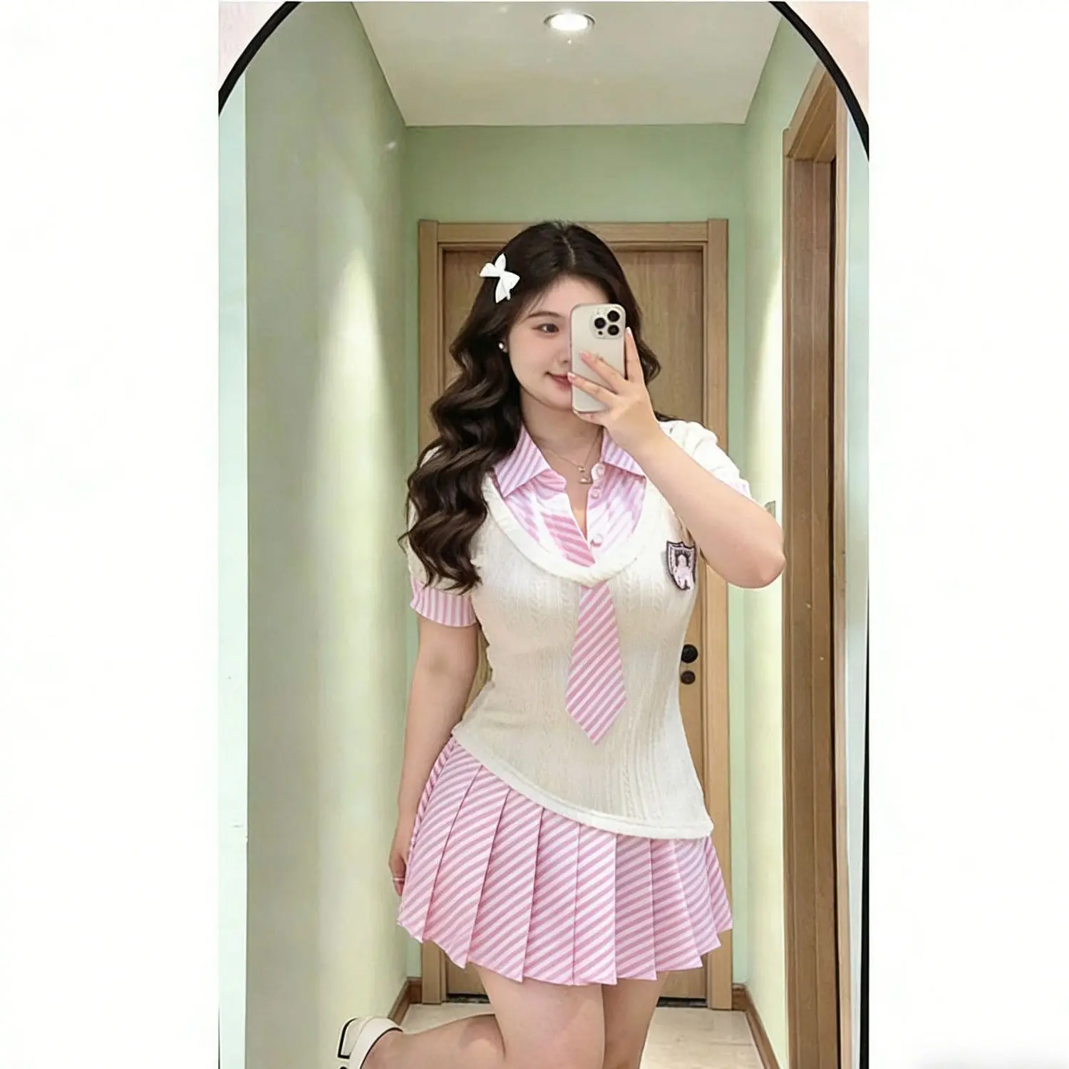 plus Size Sweet School Style Dress Women's Slim Fit Luxury Elegant Pink Summer New Arrival Fashion Set Casual Style V-Neck ...
plus Size Sweet School Style Dress Women's Slim Fit Luxury Elegant Pink Summer New Arrival Fashion Set Casual Style V-Neck ...