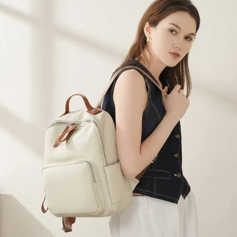 New Top Layer Cowhide Large Capacity Laptop Leather Backpack Double Shoulder Casual School Travel Commuter Women's Bag Mochila
New Top Layer Cowhide Large Capacity Laptop Leather Backpack Double Shoulder Casual School Travel Commuter Women's Bag Mochila