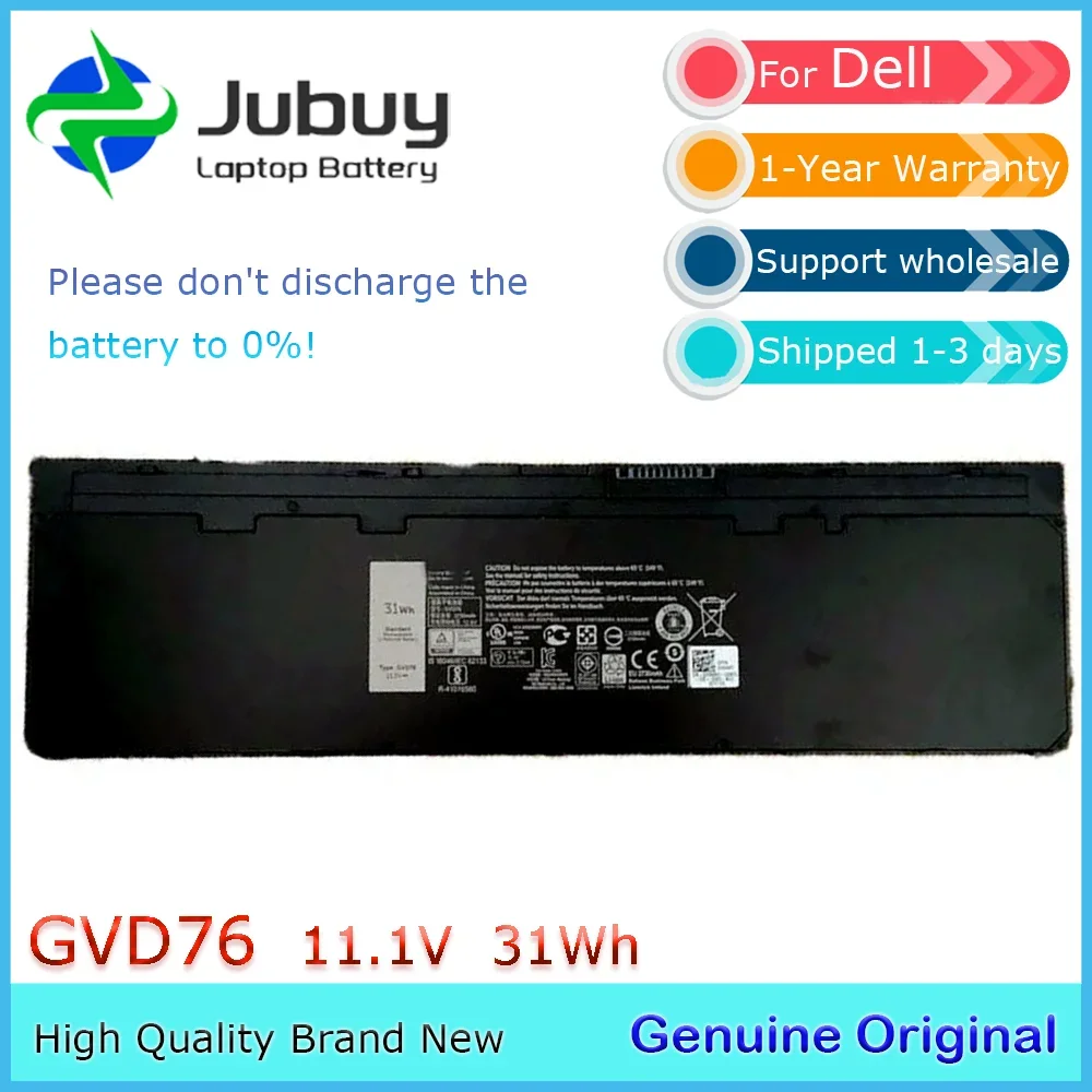 Оригинальный аккумулятор для ноутбука GVD76 11,1 В 31 Втч для ультрабука Dell Latitude E7240 E7250 и т. д.
Оригинальный аккумулятор для ноутбука GVD76 11,1 В 31 Втч для ультрабука Dell Latitude E7240 E7250 и т. д.
