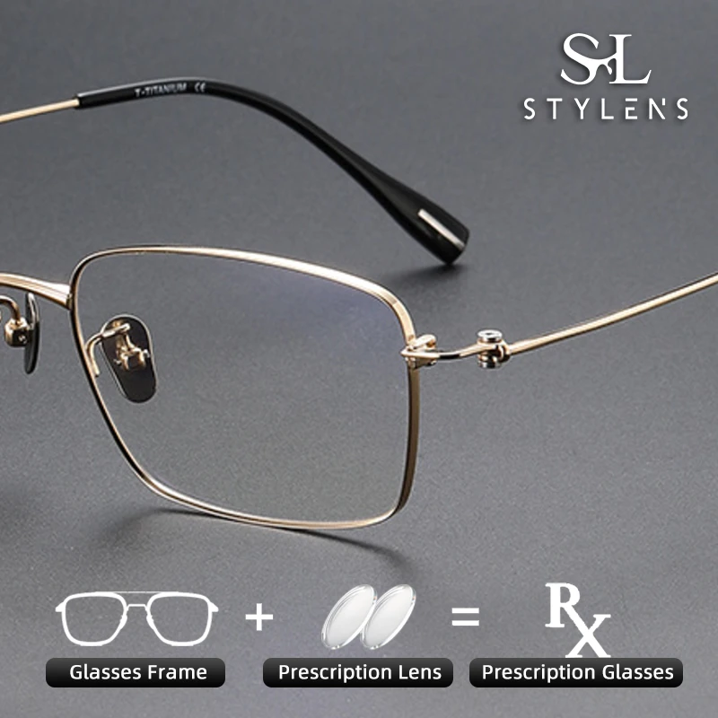 STYLENS Fashion Pure Titanium Square Glasses Business Men Optical Prescription Glasses Anti Blue Light Progressive Glasses 80919
STYLENS Fashion Pure Titanium Square Glasses Business Men Optical Prescription Glasses Anti Blue Light Progressive Glasses 80919