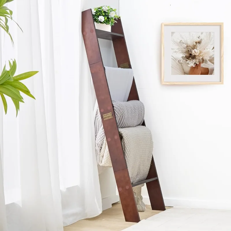 5-Tier Blanket Ladders for The Living Room, 4.8 FT Blanket Ladder with Shelf, Decorative Ladder for Blankets
5-Tier Blanket Ladders for The Living Room, 4.8 FT Blanket Ladder with Shelf, Decorative Ladder for Blankets