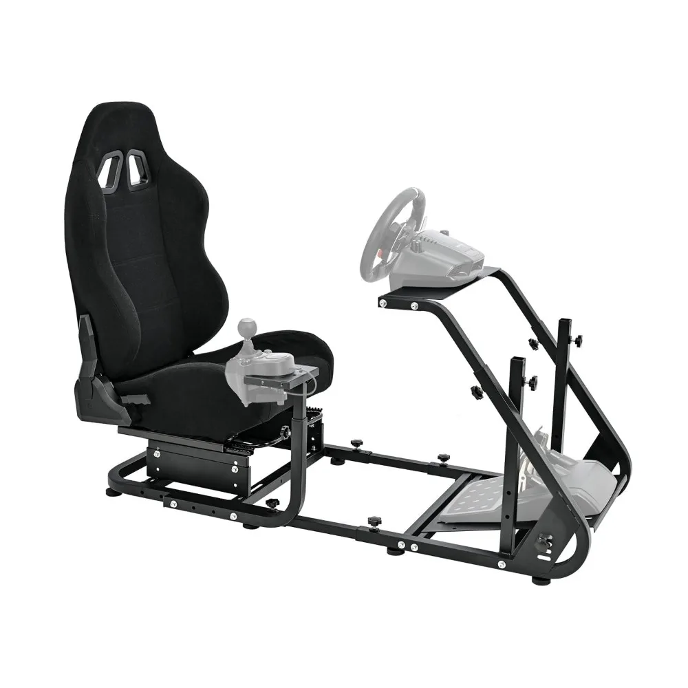 Racing Simulator Cockpit with Comfort Gaming Seat Mountable Monitor Stand Fit, Mount No Steering Wheel Pedal, Driving Race Sim
Racing Simulator Cockpit with Comfort Gaming Seat Mountable Monitor Stand Fit, Mount No Steering Wheel Pedal, Driving Race Sim