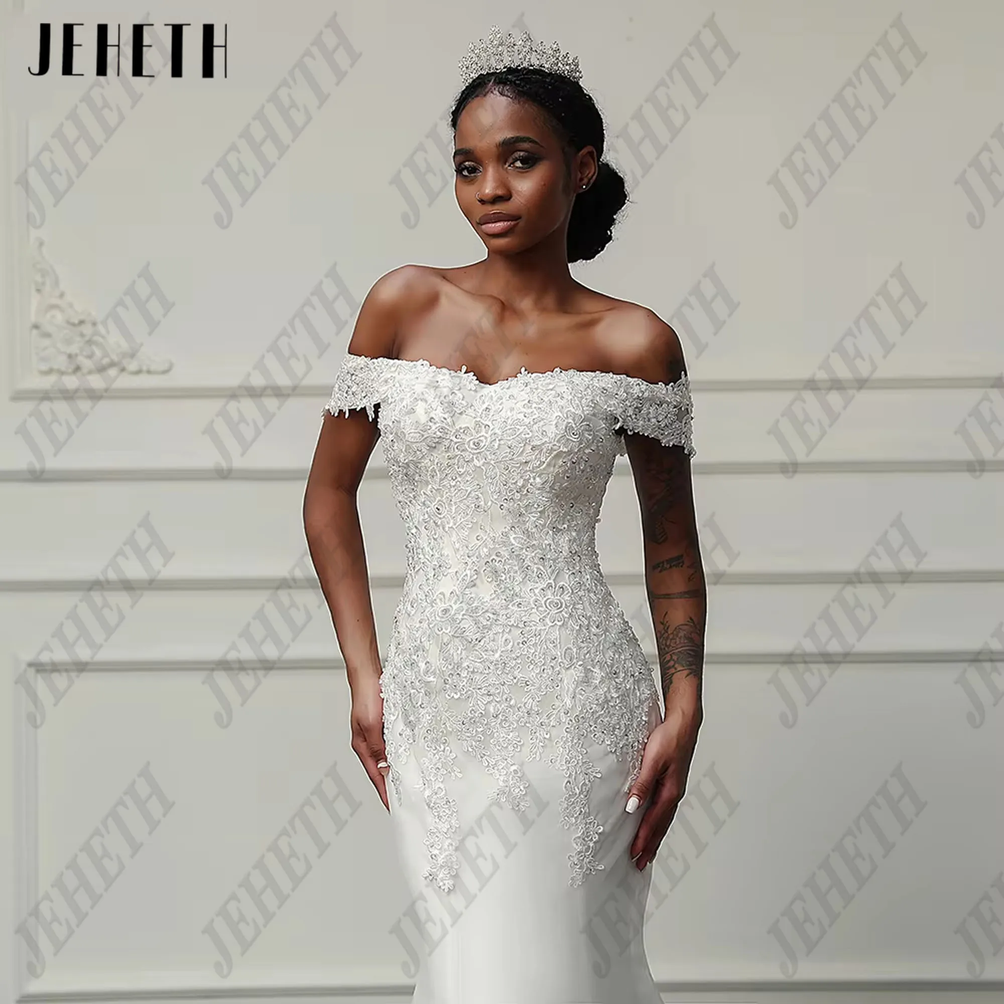 JEHETH Boat Neck Best Selling 2025 Mermaid Luxury Sexy Wedding Dresses For Women Appliqué Hand Beading Bridal Gown Customized
JEHETH Boat Neck Best Selling 2025 Mermaid Luxury Sexy Wedding Dresses For Women Appliqué Hand Beading Bridal Gown Customized