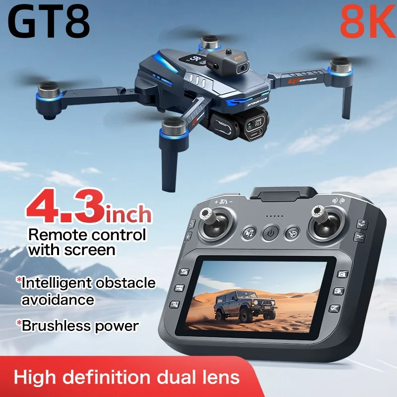 2025 Новые дроны GT8 FPV GPS 8K Professional HD 360 ° Двойные камеры 5G WIFI Бесщеточные двигатели Предотвращение препятствий Складной квадрокоптер
2025 Новые дроны GT8 FPV GPS 8K Professional HD 360 ° Двойные камеры 5G WIFI Бесщеточные двигатели Предотвращение препятствий Складной квадрокоптер