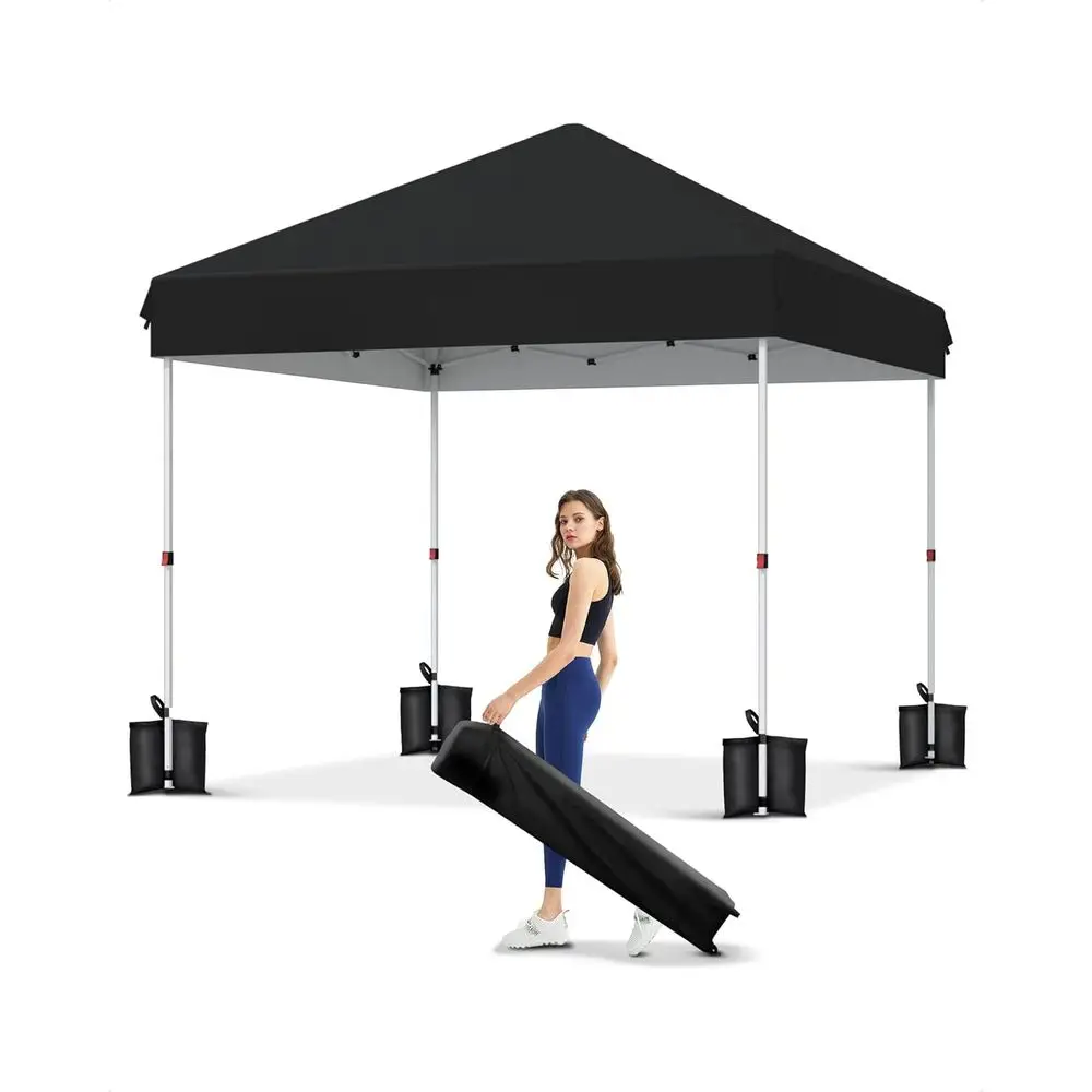 10x10 Heavy-Duty Outdoor Tent with Portable Bag, 3 Height Settings, 4 Weights, 8 Stakes, 4 Ropes, Black
10x10 Heavy-Duty Outdoor Tent with Portable Bag, 3 Height Settings, 4 Weights, 8 Stakes, 4 Ropes, Black