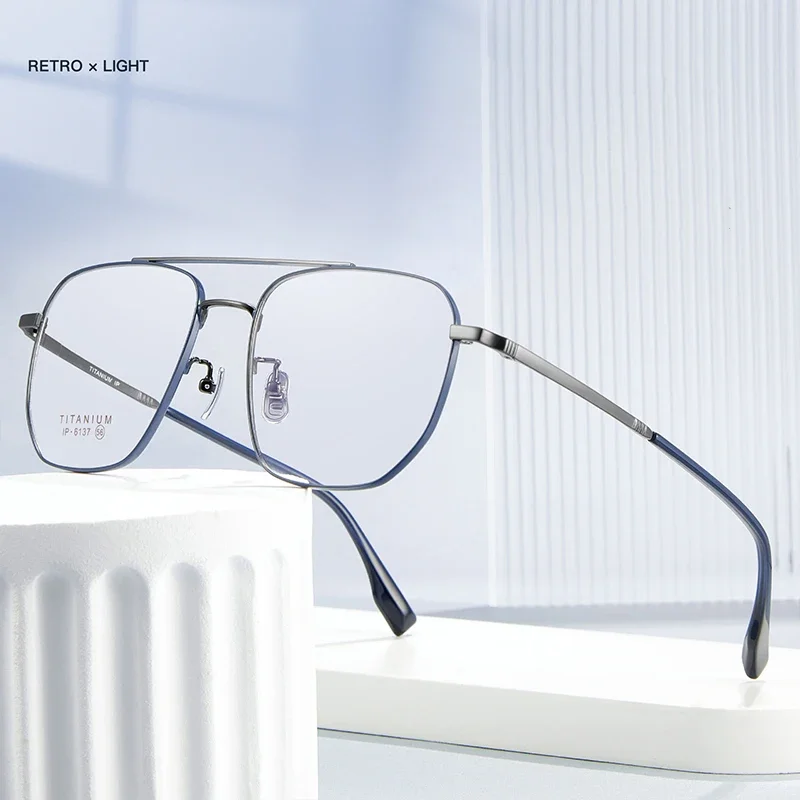 ENTITY High Quality Titanium Double beams Fashion Simple optical lenses Myopia Prescription Glasses Optical Frame Large
ENTITY High Quality Titanium Double beams Fashion Simple optical lenses Myopia Prescription Glasses Optical Frame Large