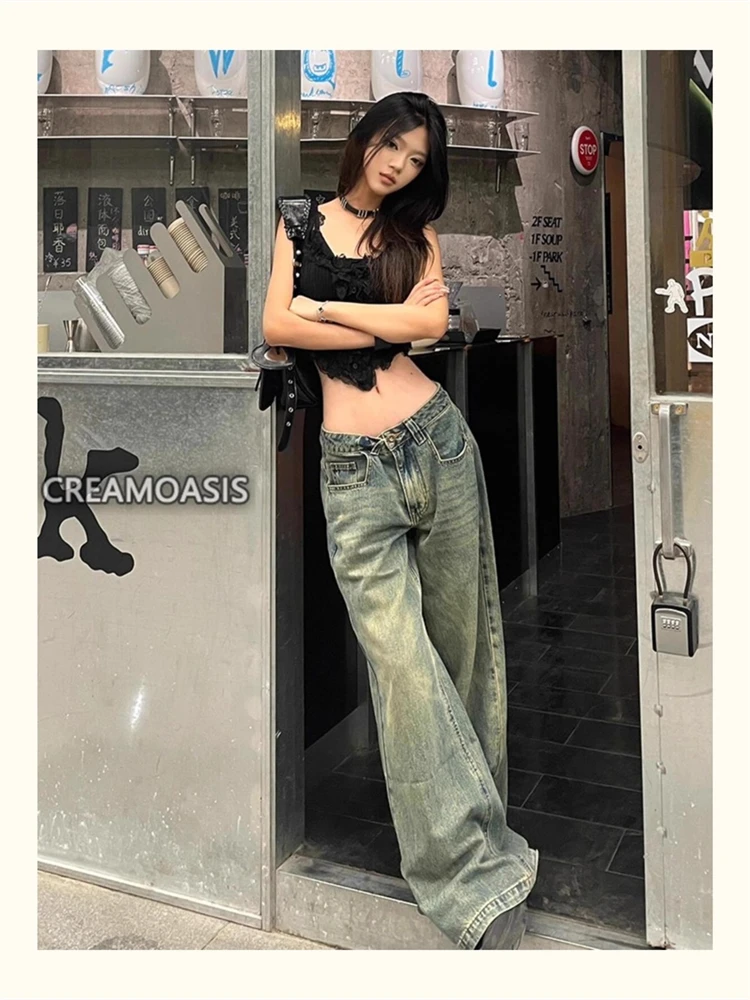 Женские повседневные мешковатые синие джинсы в стиле ретро, осенние крутые брюки для девочек, прямые брюки, женские винтажные брюки с широкими штанинами и высокой талией
Женские повседневные мешковатые синие джинсы в стиле ретро, осенние крутые брюки для девочек, прямые брюки, женские винтажные брюки с широкими штанинами и высокой талией