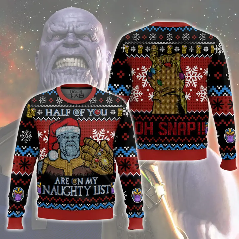 Marvel Superhero Thanos Pullover Ugly Sweater Winter Sweater Unlimited Gloves Christmas Hat Cute Trendy Cool Christmas Gift
Marvel Superhero Thanos Pullover Ugly Sweater Winter Sweater Unlimited Gloves Christmas Hat Cute Trendy Cool Christmas Gift