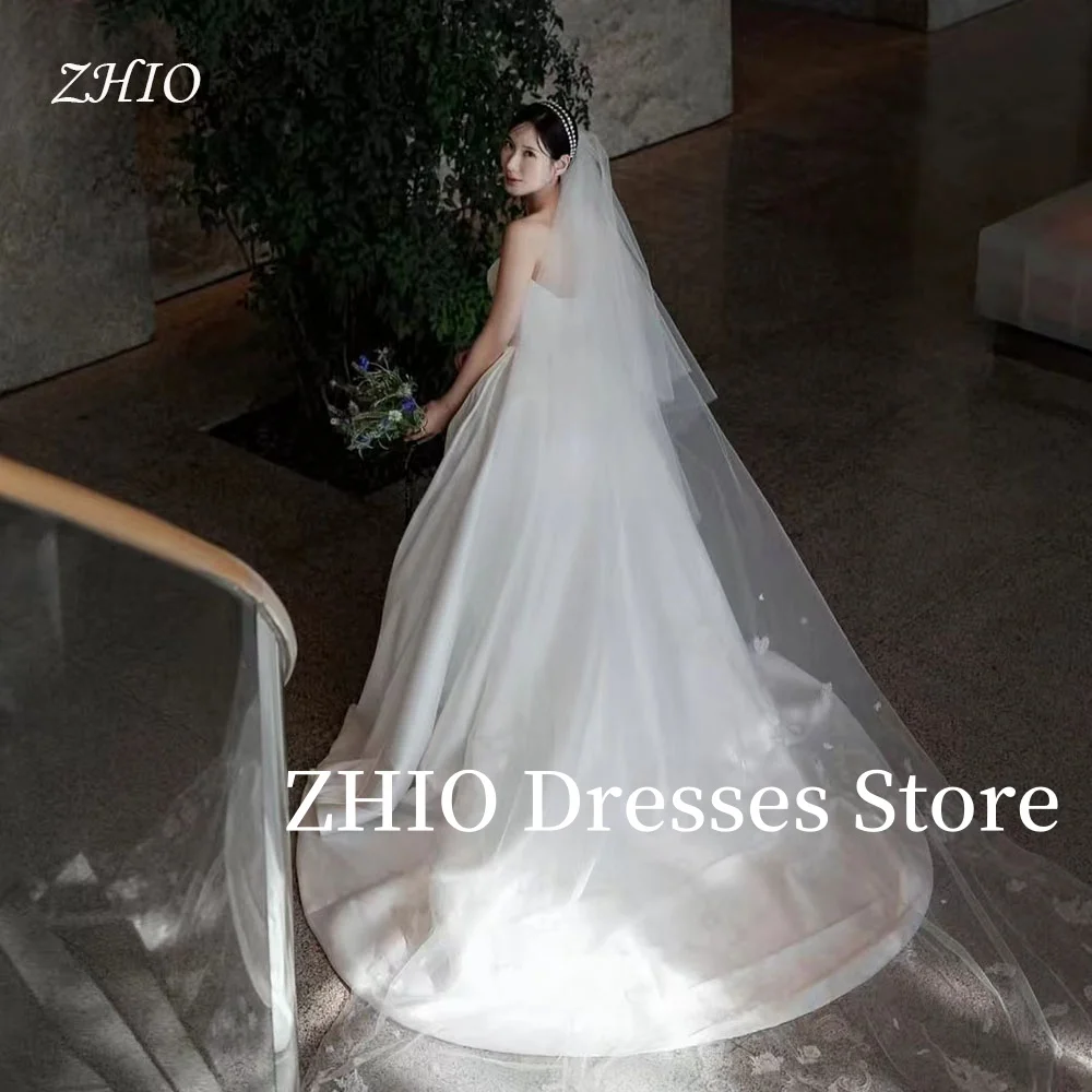 ZHIO Fairy Wedding Dresses A-Line Strapless Taffeta Korea Photo shoot Floor Length Bridal Gowns Corset Customized Elegant 웨딩드레스
ZHIO Fairy Wedding Dresses A-Line Strapless Taffeta Korea Photo shoot Floor Length Bridal Gowns Corset Customized Elegant 웨딩드레스