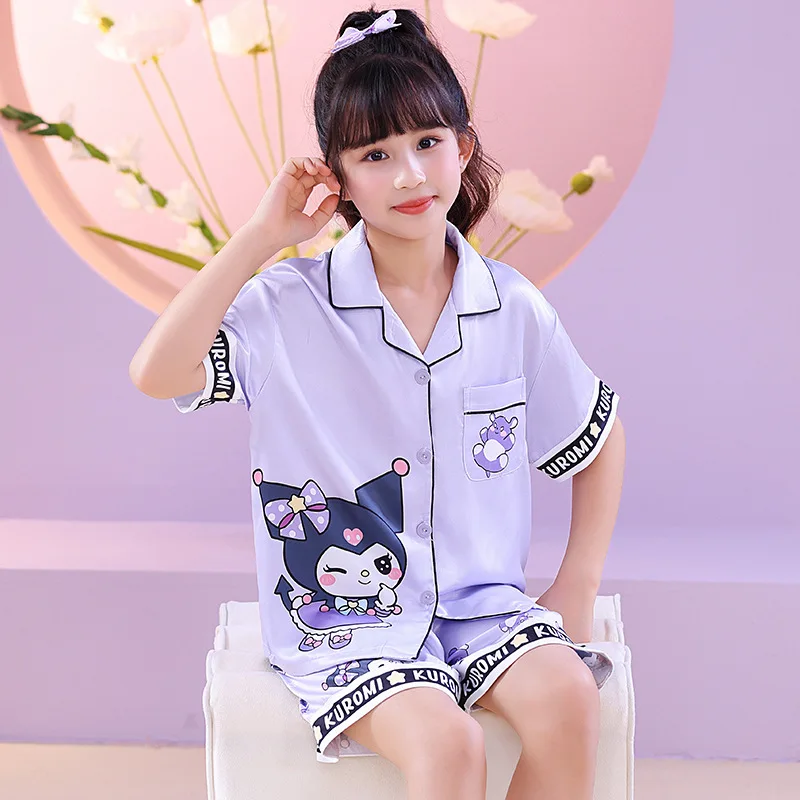 Sanrios аниме Kuromi новые Мультяшные милые детские пижамы Kawaii My Melody Летняя Повседневная Ночная Рубашка домашняя одежда подарок для девочки
Sanrios аниме Kuromi новые Мультяшные милые детские пижамы Kawaii My Melody Летняя Повседневная Ночная Рубашка домашняя одежда подарок для девочки