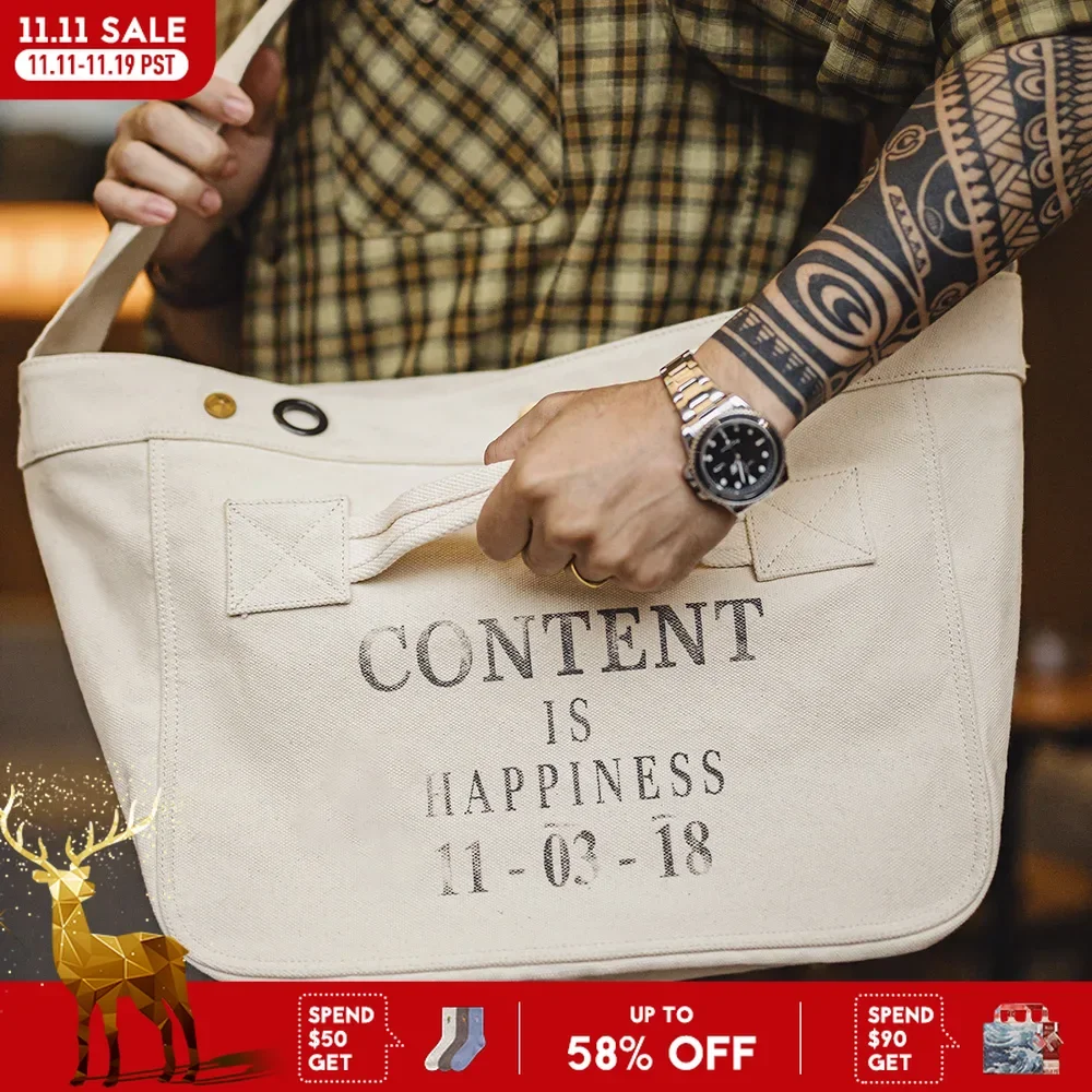 Maden Vintage Printed Letters Motorcycle Newsboy Bag Large-Capacity Canvas Messenger Bag Versatile Crossbody Bag for Men's Daily
Maden Vintage Printed Letters Motorcycle Newsboy Bag Large-Capacity Canvas Messenger Bag Versatile Crossbody Bag for Men's Daily