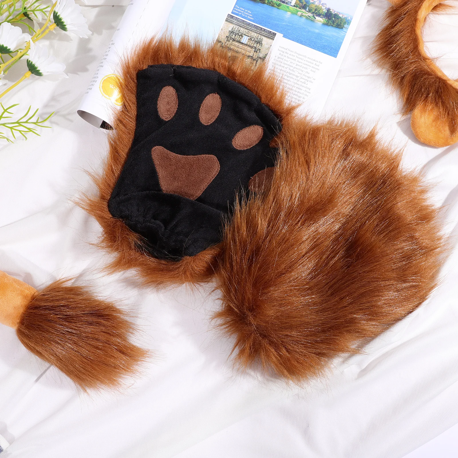 3 Pieces Lion Ears Headband Gloves Tail Set Cosplay Costume Halloween Accessories Toddler Baby Animal Props
3 Pieces Lion Ears Headband Gloves Tail Set Cosplay Costume Halloween Accessories Toddler Baby Animal Props