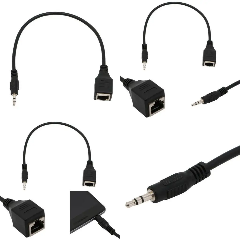 Y1UB 12" 2 in 1 3.5mm Male Aux Cable to RJ45 Socket Ethernet Adapter Wire
Y1UB 12" 2 in 1 3.5mm Male Aux Cable to RJ45 Socket Ethernet Adapter Wire