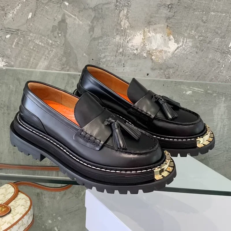 Thick Heel Metal Decoration Tassel Pumps Sexy Pointed Toe Mixed Colors New Arrivals Fashion Women Shoes
Thick Heel Metal Decoration Tassel Pumps Sexy Pointed Toe Mixed Colors New Arrivals Fashion Women Shoes