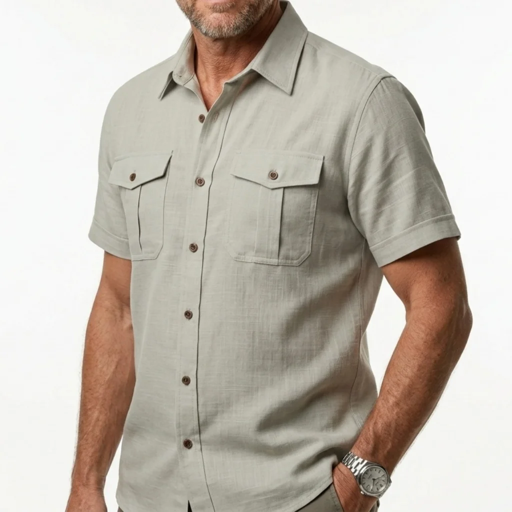 Mens Breathable Short Sleeve Shirt Ultra Thin Multi Pocket Casual Business Top Summer Outdoor Fishing Home Wear New Mans Wear
Mens Breathable Short Sleeve Shirt Ultra Thin Multi Pocket Casual Business Top Summer Outdoor Fishing Home Wear New Mans Wear