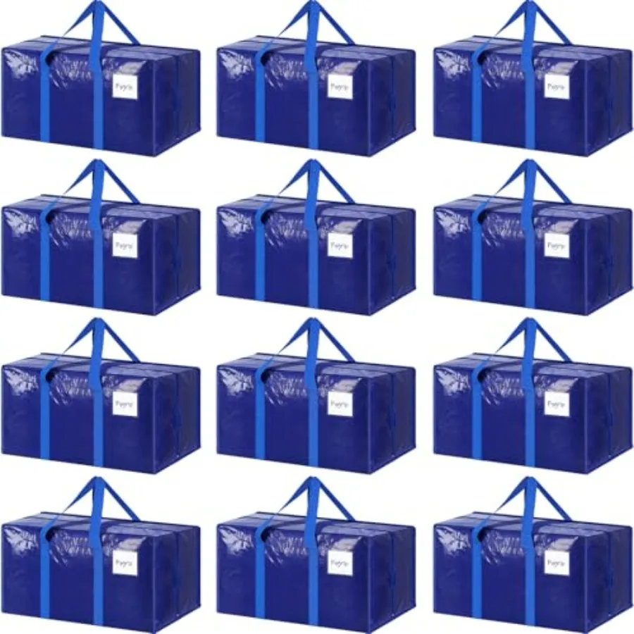 Moving bags for college supplies: extra heavy duty large storage totes with strong zipper, comfortable handles, sturdy polyeste
Moving bags for college supplies: extra heavy duty large storage totes with strong zipper, comfortable handles, sturdy polyeste