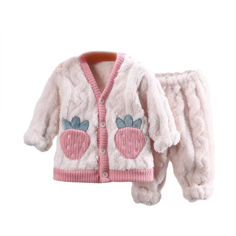 New Winter Sleepwear Baby Clothes Suit Children Girls Thick Warm Long Sleeved Pajama Top And Pants Infnat Toddler Casual Costume
New Winter Sleepwear Baby Clothes Suit Children Girls Thick Warm Long Sleeved Pajama Top And Pants Infnat Toddler Casual Costume