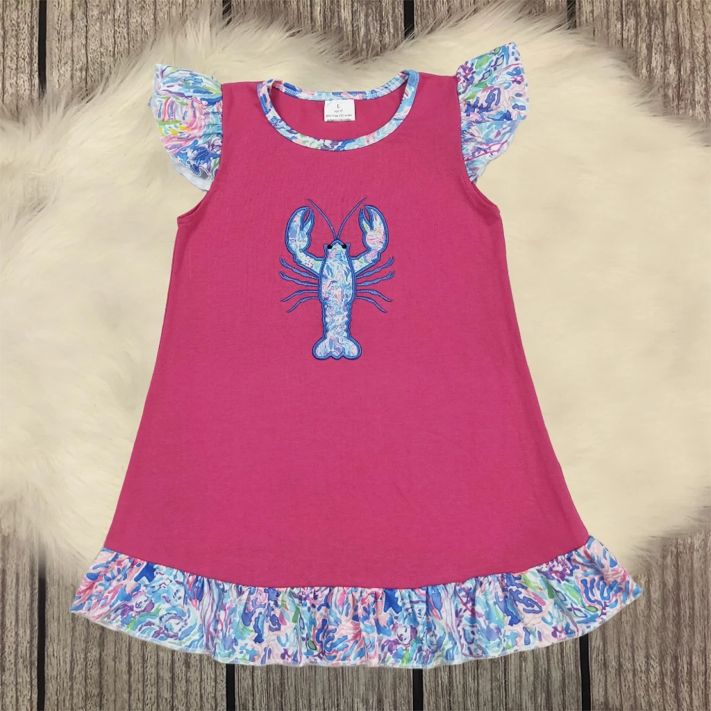 Casual Dress Infant Toddler Fashion Baby Girl Embroidery Crayfish Summer Short Sleeves Floral Ruffle Dress Kids Children Clothes
Casual Dress Infant Toddler Fashion Baby Girl Embroidery Crayfish Summer Short Sleeves Floral Ruffle Dress Kids Children Clothes