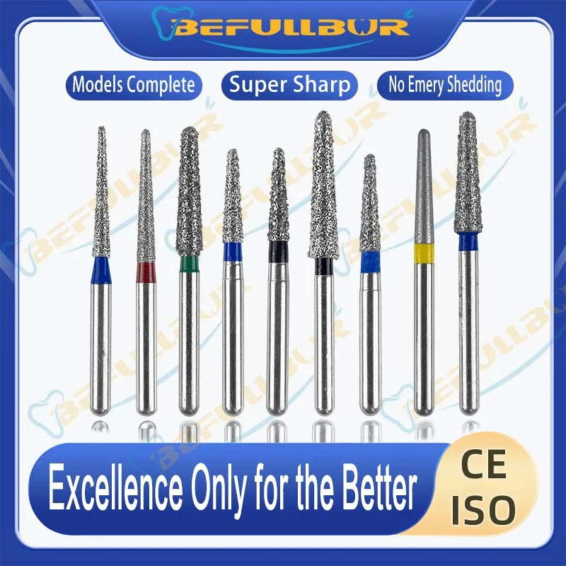 Dental Bur Diamond Burs Taper Round End TR Type Extra Fine Standard Dentistry Strawberries Drill FG High Speed Bur 1.6mm 10Pcs
Dental Bur Diamond Burs Taper Round End TR Type Extra Fine Standard Dentistry Strawberries Drill FG High Speed Bur 1.6mm 10Pcs