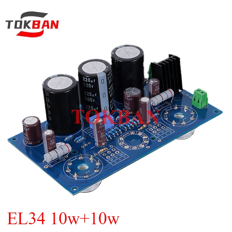 Tokban 10w*2 EL34 Vacuum Tube Amplifier Board Single-Ended Class A Amp High Power HIFI Amplifier Board
Tokban 10w*2 EL34 Vacuum Tube Amplifier Board Single-Ended Class A Amp High Power HIFI Amplifier Board