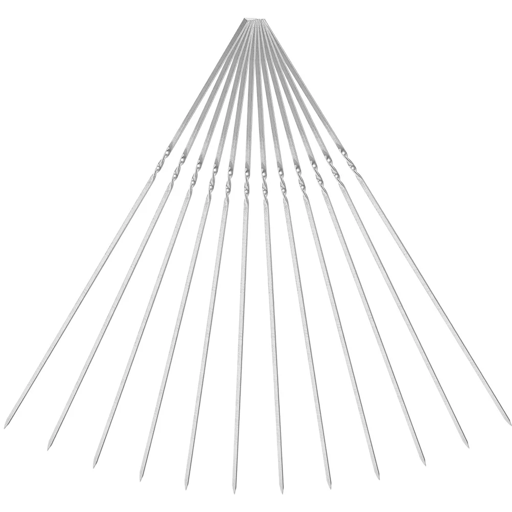 20Pcs Stainless Steel Barbecue Skewers Flat Skewers for Grilling Meat Vegetable Reusable Bbq Party Skewer Sticks
20Pcs Stainless Steel Barbecue Skewers Flat Skewers for Grilling Meat Vegetable Reusable Bbq Party Skewer Sticks