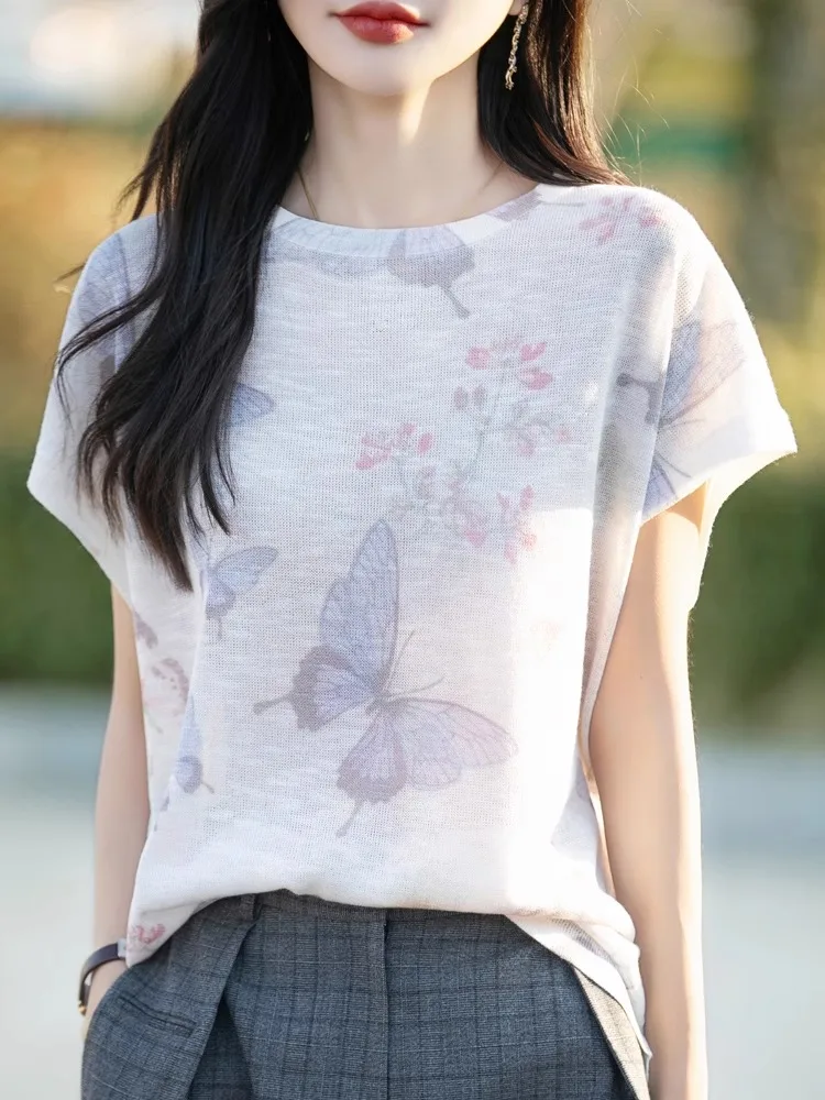 Новая женская футболка из льна и конопли 2025 года, свободного кроя, приталенная, красивая, дышащая, летняя
Новая женская футболка из льна и конопли 2025 года, свободного кроя, приталенная, красивая, дышащая, летняя