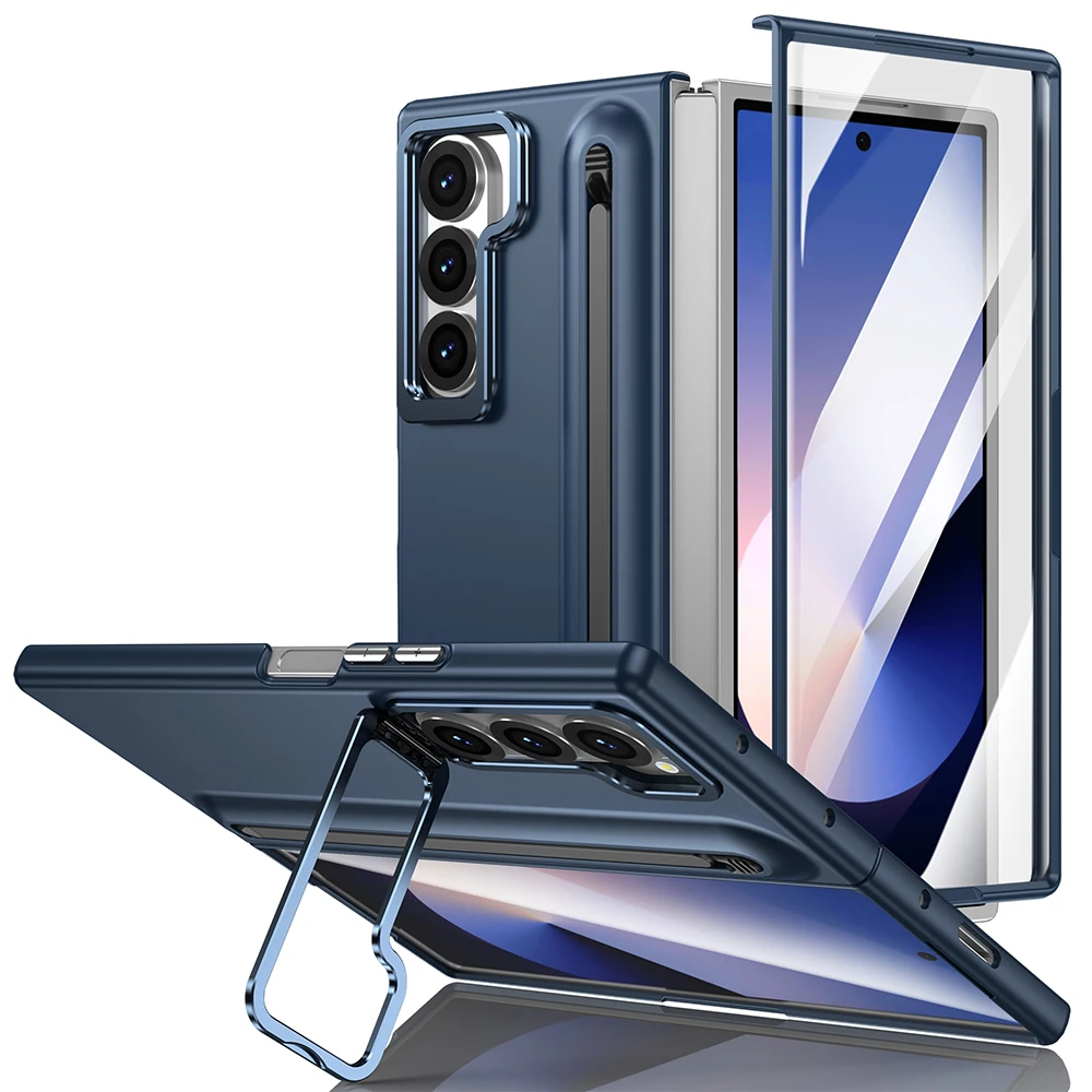 Metal Lens Stand Case for Samsung Galaxy Z Fold 7 6 5 4 with S Pen Slot Stylus Tempered Glass Screen Fold7 Fold6 Protector Cover
Metal Lens Stand Case for Samsung Galaxy Z Fold 7 6 5 4 with S Pen Slot Stylus Tempered Glass Screen Fold7 Fold6 Protector Cover