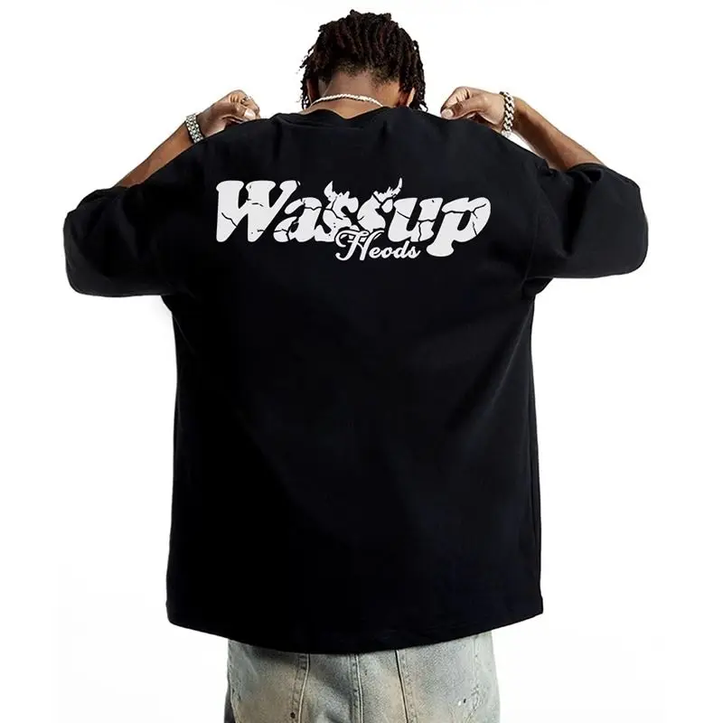 Korean Retro Letter Printed Short-sleeved T-shirt Men's Street Y2K Personality Simple Hip-hop Round Neck Couple Half-sleeved Top
Korean Retro Letter Printed Short-sleeved T-shirt Men's Street Y2K Personality Simple Hip-hop Round Neck Couple Half-sleeved Top