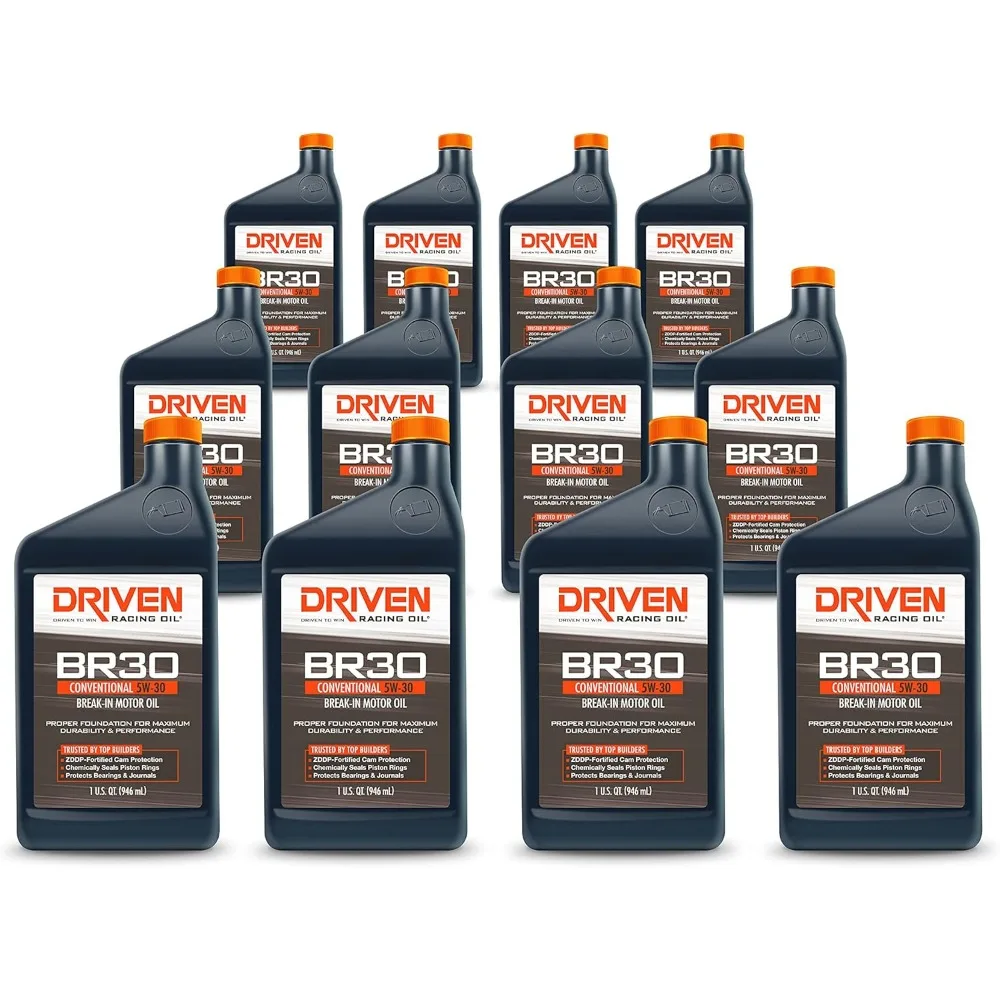 BR30 Break In Oil 5w-30 Motor Oil (12 Quarts) High Zinc Formula, Dyno Pulls, Night of Racing, up to 400 miles on the street. Br
BR30 Break In Oil 5w-30 Motor Oil (12 Quarts) High Zinc Formula, Dyno Pulls, Night of Racing, up to 400 miles on the street. Br