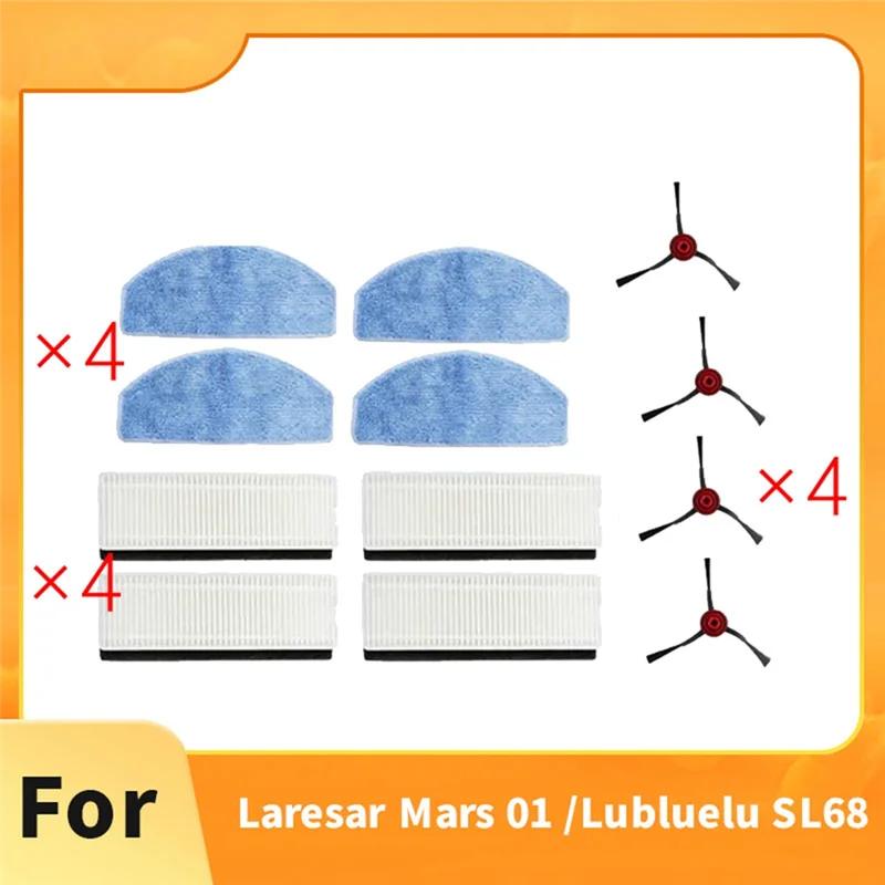【NEW A39M】 For Laresar Mars 01/Lubluelu SL68 Vacuum Cleaner Accessories Kit–12 Pcs Side Brush Mop Filter Bundle
【NEW A39M】 For Laresar Mars 01/Lubluelu SL68 Vacuum Cleaner Accessories Kit–12 Pcs Side Brush Mop Filter Bundle