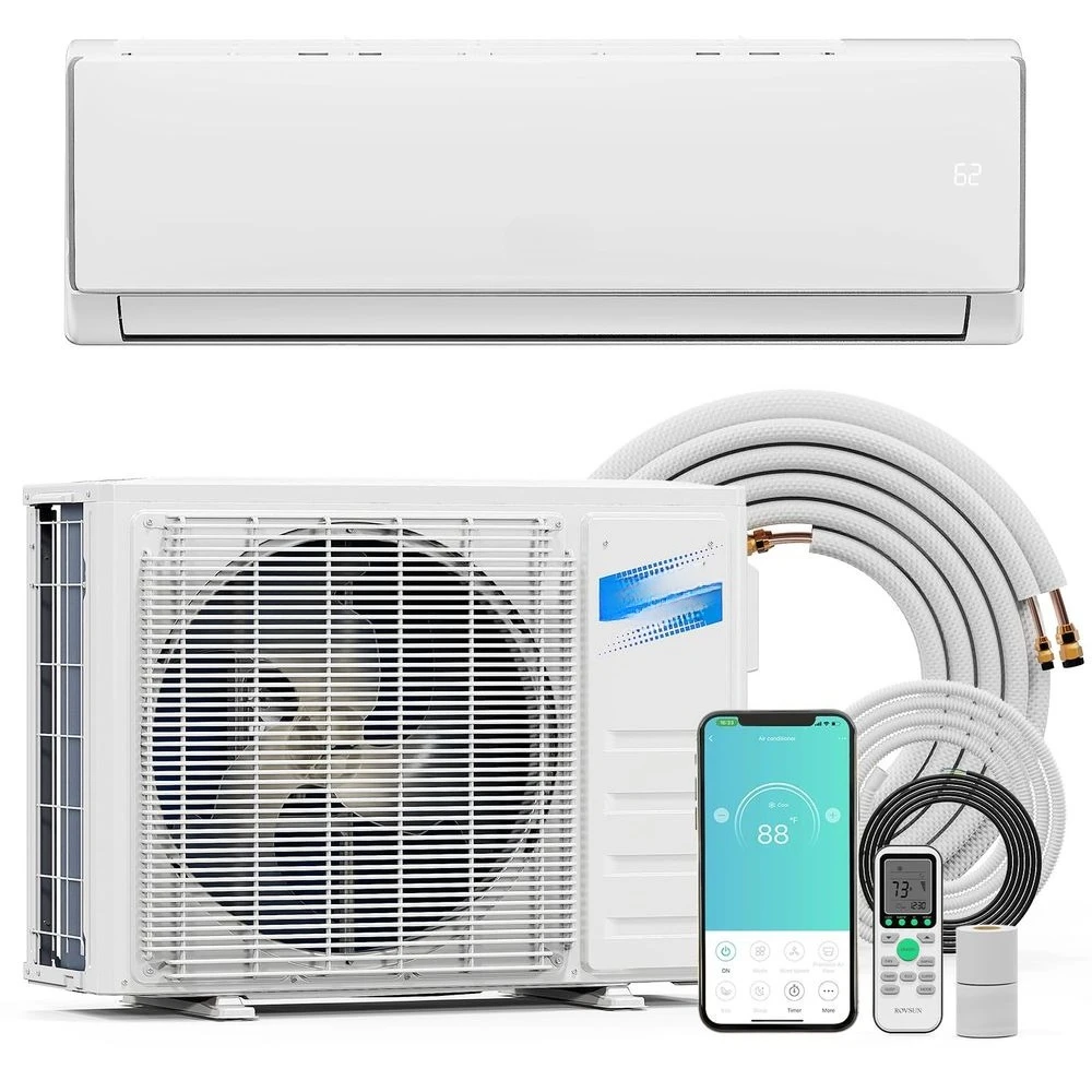 11500 BTU Wifi Enabled Mini Split Air Conditioner Heater, 17 SEER2 115V Inverter Ductless Wall AC Unit with PreCharged Condense
11500 BTU Wifi Enabled Mini Split Air Conditioner Heater, 17 SEER2 115V Inverter Ductless Wall AC Unit with PreCharged Condense