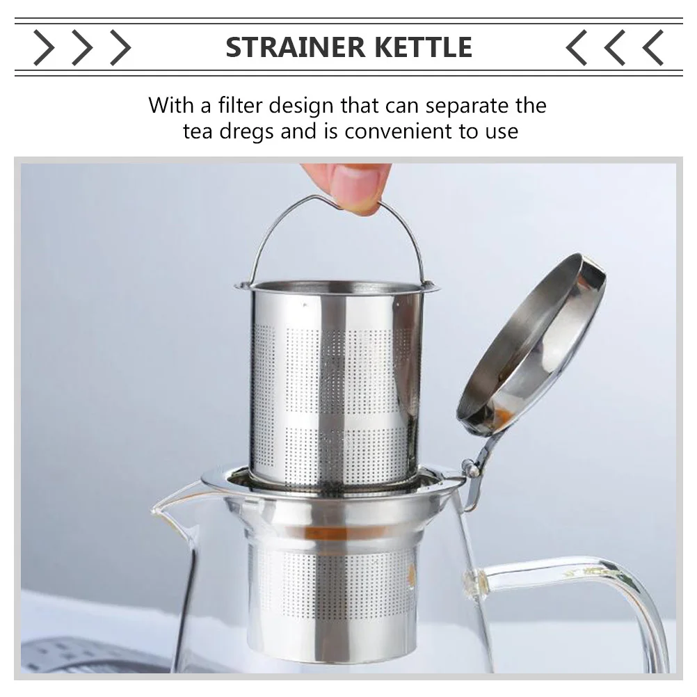 1Pcs Glass Teapot Large Capacity Drainer Kettle Filter Design Multipurpose Water Tea Kettle Practical Home Kitchen Office
1Pcs Glass Teapot Large Capacity Drainer Kettle Filter Design Multipurpose Water Tea Kettle Practical Home Kitchen Office