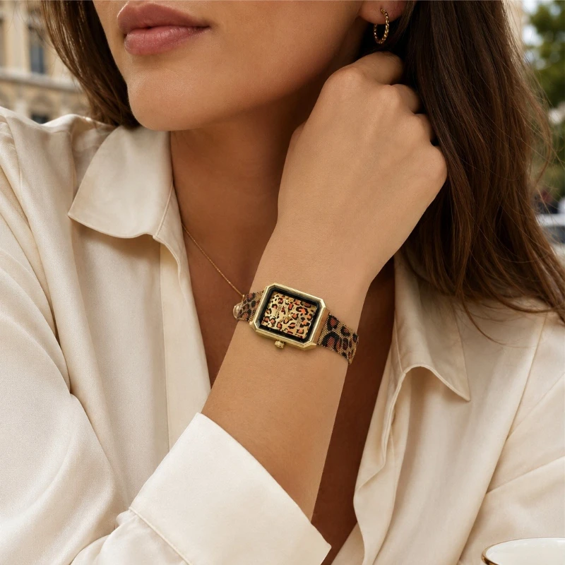 KOUSHI Band Women Watch Luxury Vintage Square Leopard Quartz Ladies Wristwatches Fashion Stainless Steel Watches for Woman Reloj
KOUSHI Band Women Watch Luxury Vintage Square Leopard Quartz Ladies Wristwatches Fashion Stainless Steel Watches for Woman Reloj