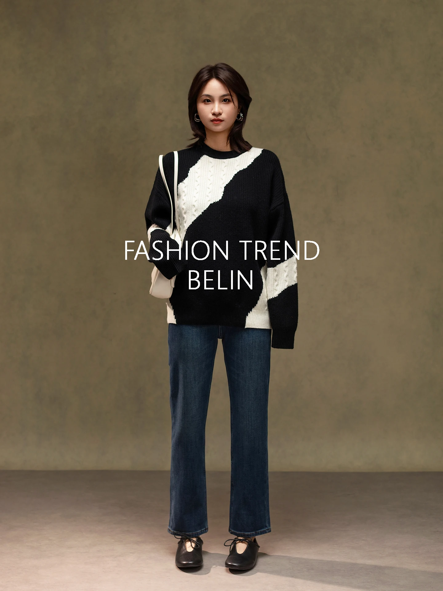 Женский свободный вязаный шерстяной свитер Belin с цветными блоками, осенне-зимний, теплый, комфортный, с круглым вырезом, с длинными рукавами
Женский свободный вязаный шерстяной свитер Belin с цветными блоками, осенне-зимний, теплый, комфортный, с круглым вырезом, с длинными рукавами