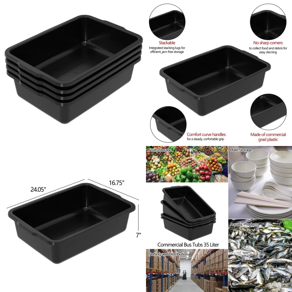 storage box32 L Commercial Bus Tubs Box Tote Plastic Wash Basin Heavy Duty Utility Storage Bins for Kitchen Catering Cleaning 4
storage box32 L Commercial Bus Tubs Box Tote Plastic Wash Basin Heavy Duty Utility Storage Bins for Kitchen Catering Cleaning 4