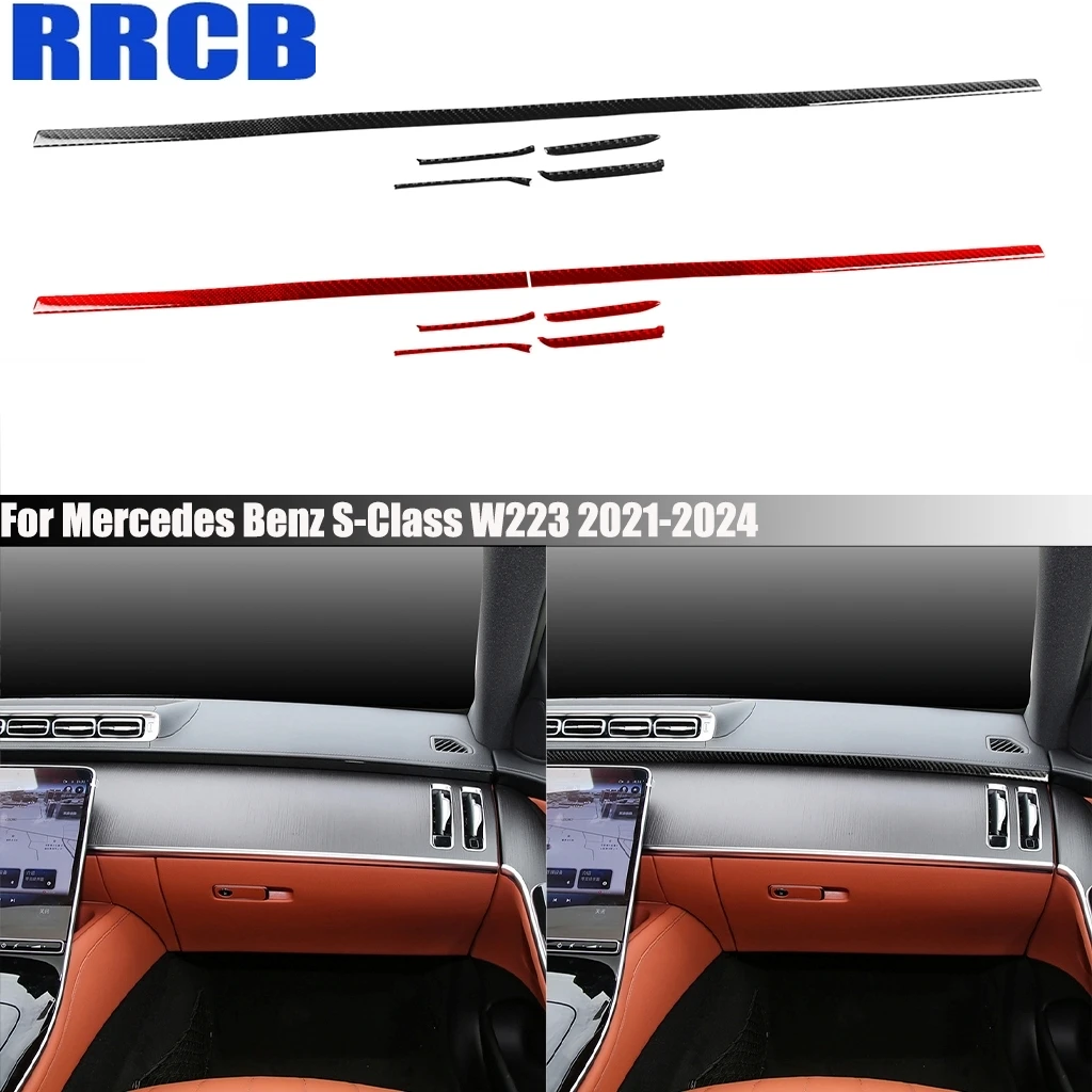 Carbon Fiber Car Accessories Center Console Decorative Interior Trim Cover Sticker For Mercedes Benz S-Class W223 2021 2022-2024
Carbon Fiber Car Accessories Center Console Decorative Interior Trim Cover Sticker For Mercedes Benz S-Class W223 2021 2022-2024